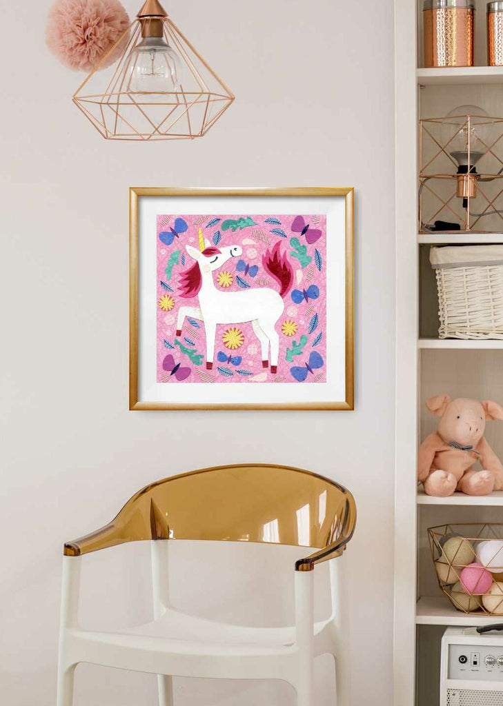 Vintage 80s Unicorn Mirror Kimberly Nyman Yaps Music Box