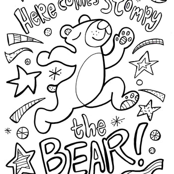 Stompy the Bear Caspar Babypants Print