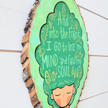 And Into the Forest I Go Painted Wooden Painted Ovals