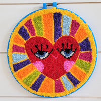 Radiant Heart Punch Needle Embroidery