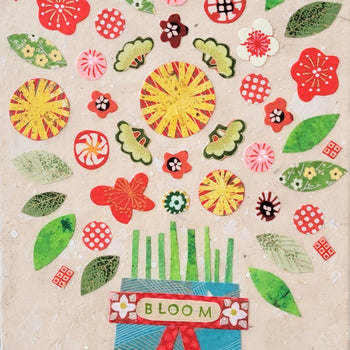 BLOOM Bouquet, 6x12" Original Collage