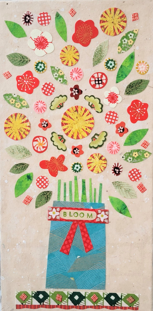 BLOOM Bouquet, 6x12" Original Collage