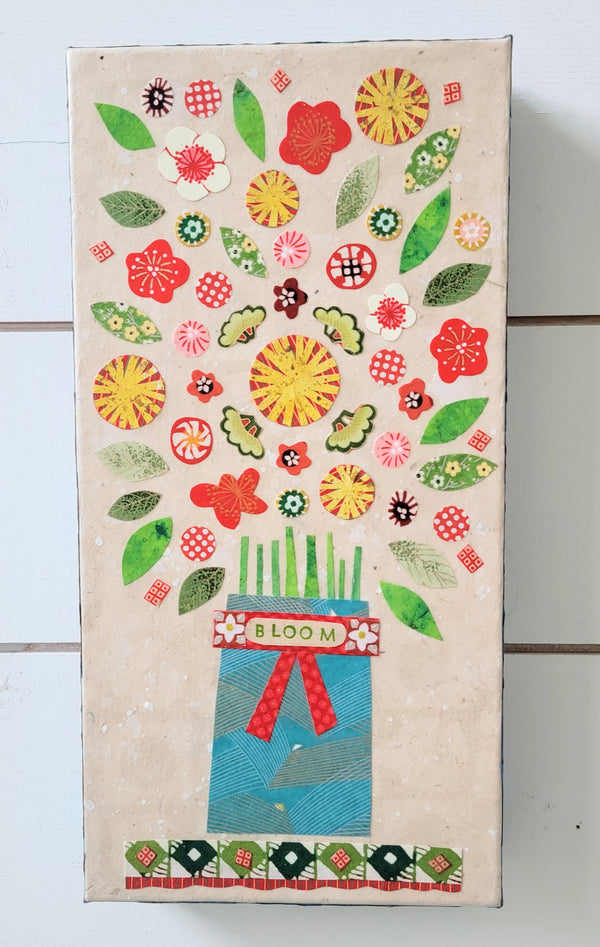 BLOOM Bouquet, 6x12" Original Collage