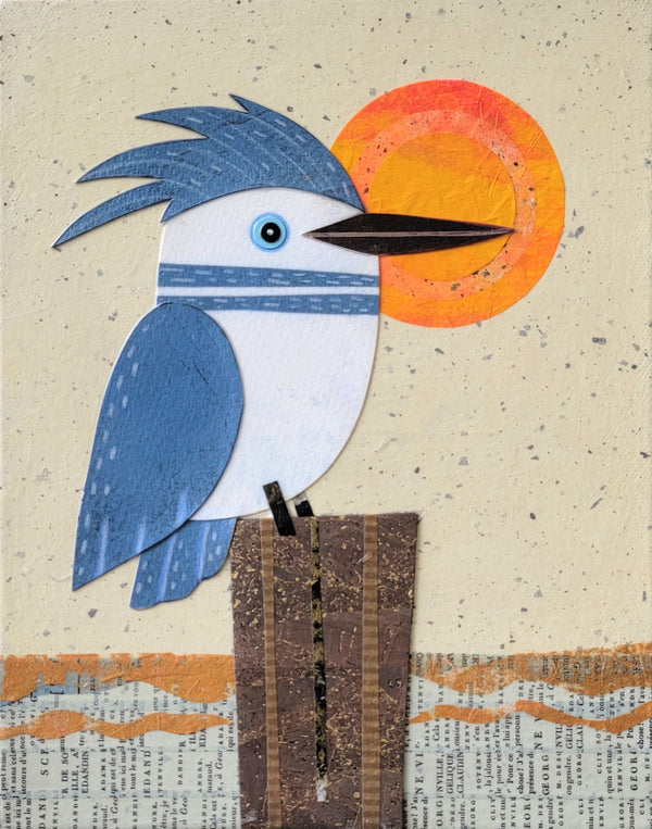 Kingfisher! Kingfisher! 8x10" Original Collage
