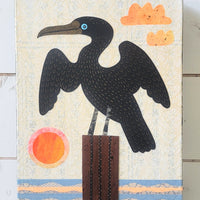 Cormorant Cove 9x12" Original Collage