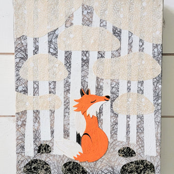 Winter Fox 11x14" Original Collage
