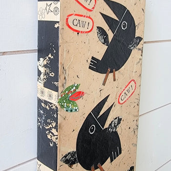 Chatty Crows 6x12" Original Collage
