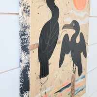 Cormorant Cove 12x16" Original Collage