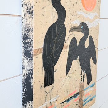 Cormorant Cove 12x16" Original Collage