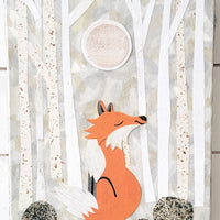 Fox In Winter 11x14" Original Collage