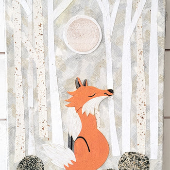 Fox In Winter 11x14" Original Collage