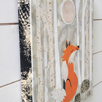 Fox In Winter 11x14" Original Collage