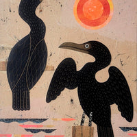 Cormorant Cove 12x16" Original Collage