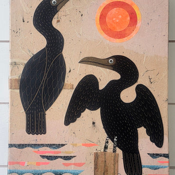 Cormorant Cove 12x16" Original Collage