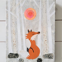 Fox In Winter 11x14" Original Collage