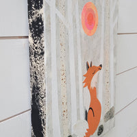 Fox In Winter 11x14" Original Collage
