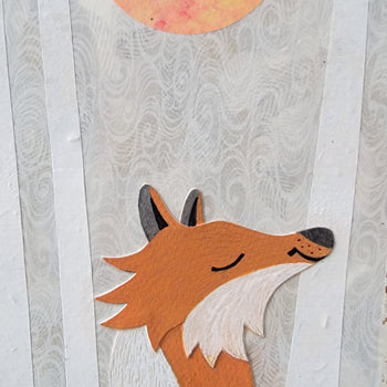 Fox In Winter 11x14" Original Collage