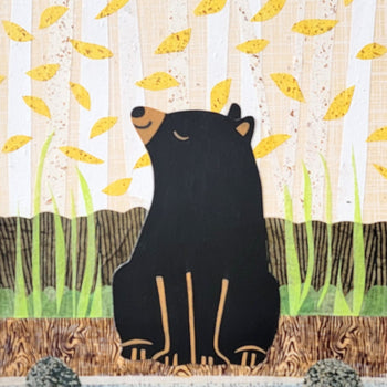 Bear At the River 12x16" Original Collage