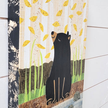 Bear At the River 12x16" Original Collage