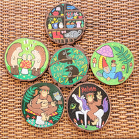 Hand Painted Original 6" Painted Round Series