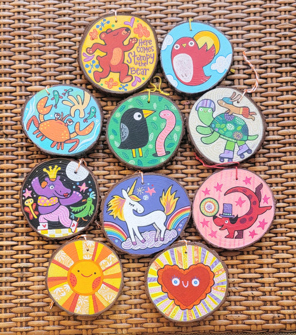 Caspar Babypants Hand Painted Ornaments