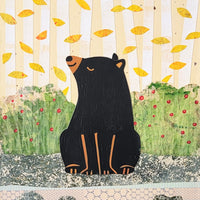 Bear At the River 12x16" Original Collage