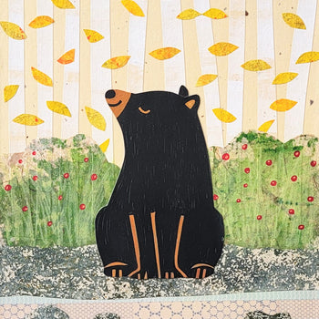 Bear At the River 12x16" Original Collage
