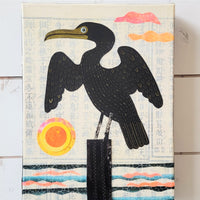 Cormorant Cove 9x12" Original Collage