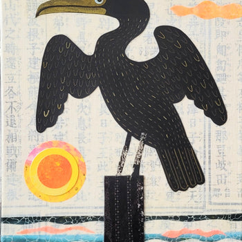 Cormorant Cove 9x12" Original Collage