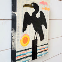 Cormorant Cove 9x12" Original Collage