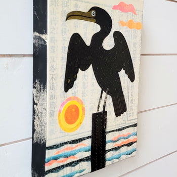 Cormorant Cove 9x12" Original Collage