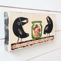 Pretty Things For Crows 6x12" Original Collage