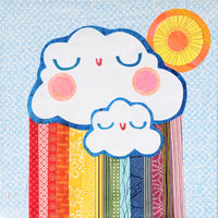 Mama Cloud Baby Cloud 8x8" Original Collage