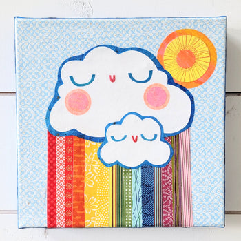 Mama Cloud Baby Cloud 8x8" Original Collage
