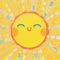 Sunny Sun 6x6" Original Collage
