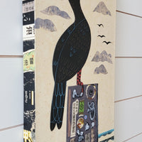 Cormorant Cove 10x20" Original Collage