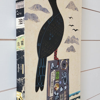 Cormorant Cove 10x20" Original Collage