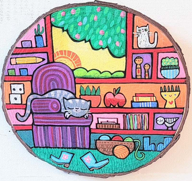 The Rainbow Room Painted Pine 6" Round