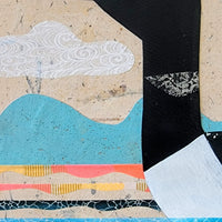 Loon On Lake 12x16" Original Collage