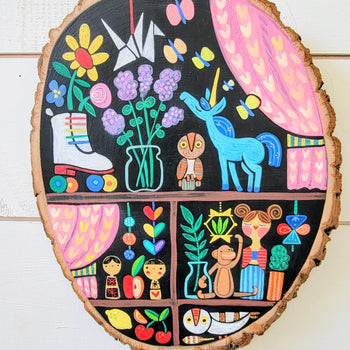My Window 10" Painted Round