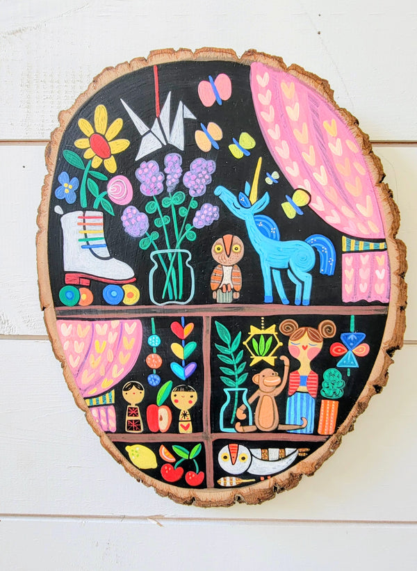 My Window 10" Painted Round