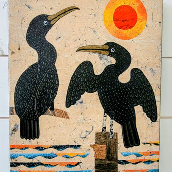 Cormorant Cove 11x14" Original Collage