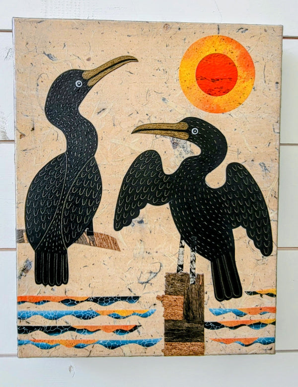 Cormorant Cove 11x14" Original Collage