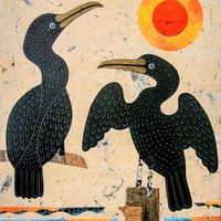 Cormorant Cove 11x14" Original Collage