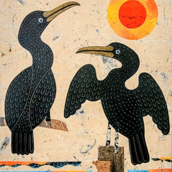 Cormorant Cove 11x14" Original Collage