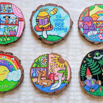 Hand Painted Original 6" Painted Round $110 Series