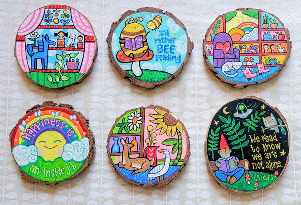 Hand Painted Original 6" Painted Round $110 Series
