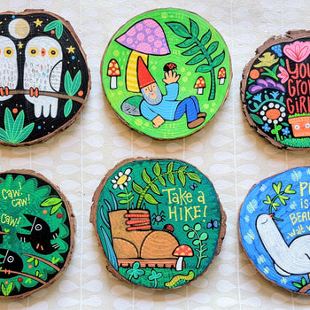 Hand Painted Original 6" Painted Round $85 Series