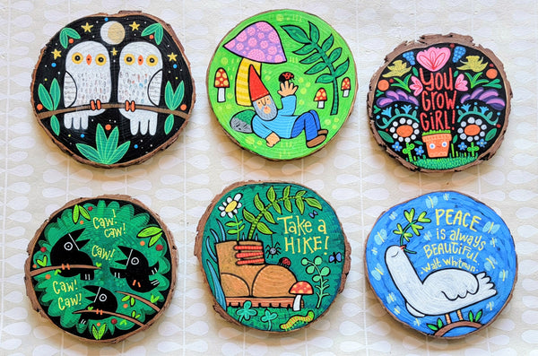 Hand Painted Original 6" Painted Round $85 Series