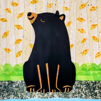 Bear At the River 12x16" Original Collage